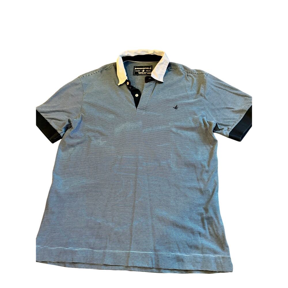 Brookfield Rugby Striped Polo Shirt